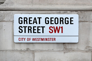 Great George Street sign, City of Westminster, London SW1 © Devis M