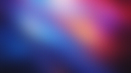 Obraz premium Dark purple, pink blue, gradient background, blurred neon color flow, grainy texture effect, futuristic banner design