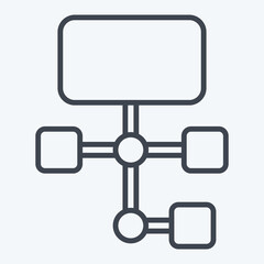 Icon Work Flow. related to Business Analysis symbol. line style. simple design