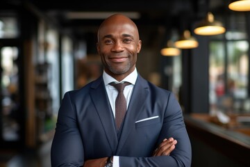 Fototapeta premium Business man portrait smiling blazer.