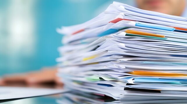 HR manager meticulously reviewing complaint files in a well-organized office setting, emphasizing the importance of fairness and thoroughness in workplace conflict resolution.