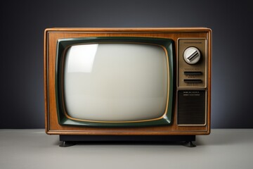 Vintage TV television screen electronics.