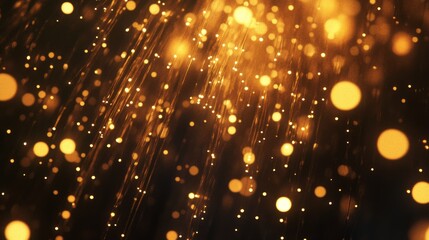 3d render of fiber optics with lights against