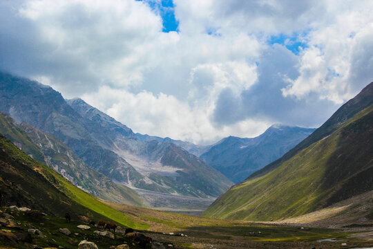 Beautiful landscape with clouds