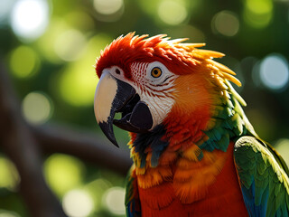 Fototapeta premium The Natural Beautiful Parrot Background