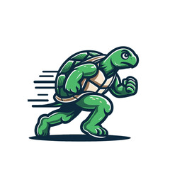 Fototapeta premium Modern turtle mascot character isolated vector illustration