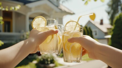 Lemon halves and peels scattered on a rustic wooden table evoke a casual, informal charm, hinting at lively culinary preparations.