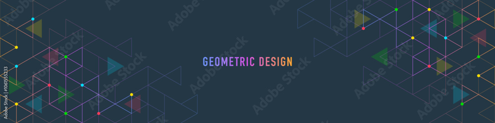 Poster Abstract vector background with a geometric pattern of triangle shapes. Graphic design element 
