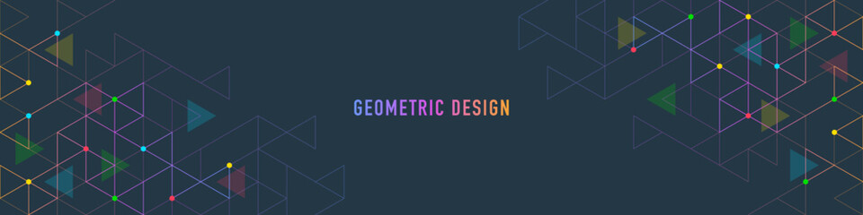 Abstract vector background with a geometric pattern of triangle shapes. Graphic design element 