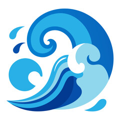 Obraz premium blue water wave