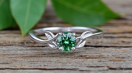 Elegant Emerald Toe Ring with Simple Design