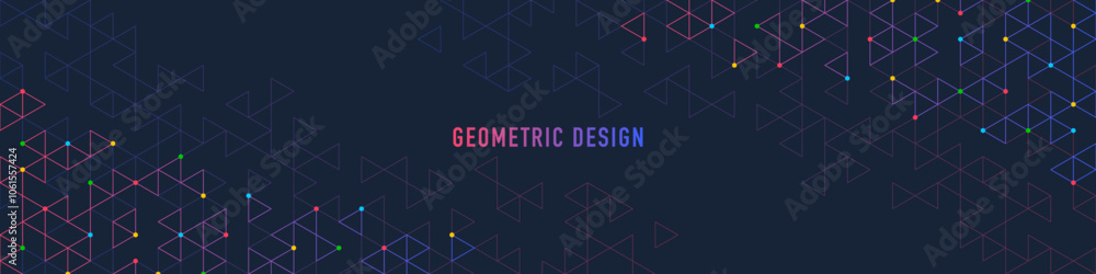 Poster Abstract vector background with a geometric pattern of triangle shapes. Graphic design element 