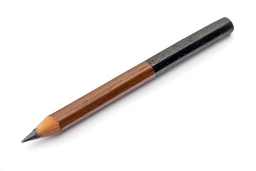 Naklejka premium Pencil with wooden handle on white paper, casting a shadow.