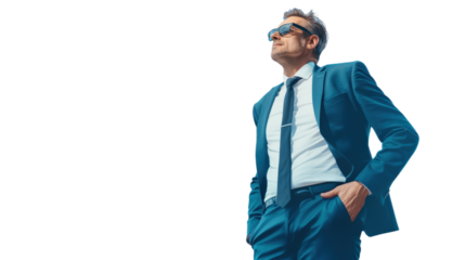 Confident businessman posing in a stylish suit