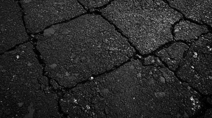 Obraz premium Realistic Asphalt Texture, Borken and Cracked