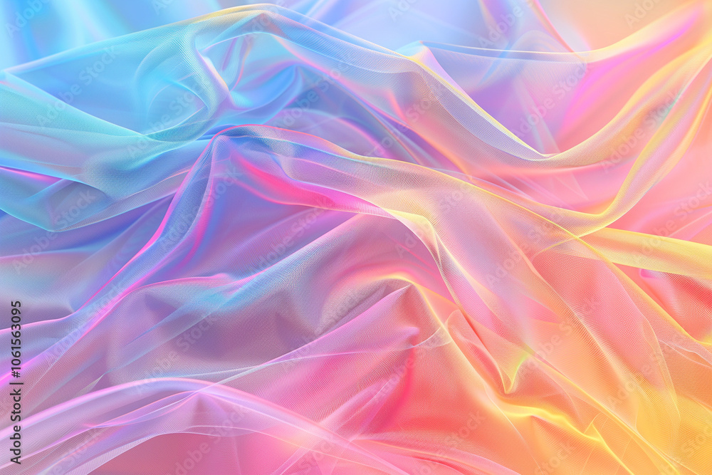 Poster background with rainbow mesh. fantasy gradient backdrop.