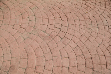 Rough textured surface of large paving slabs, close up. Pavement tile pattern, top view