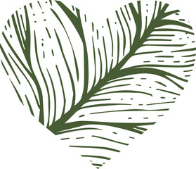 Leaf viens in the heart shape
