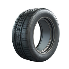 black tire on transparent background