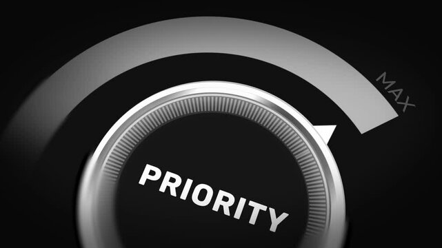 Priority node turning full showing High priority task 4k animation background. Maximum priority to the specific task concept design