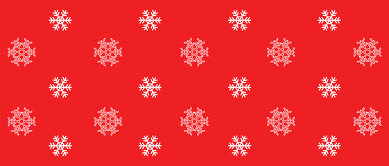 red background snowflake pattern, landscape design, simple style.