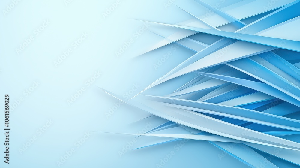 Poster abstract blue background with thin, geometric lines, adding depth and structure to the composition.