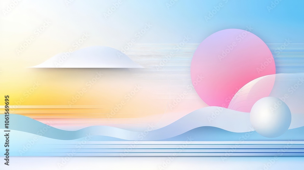 Poster a sophisticated light blue vector background with minimalistic features and fluid transitions, ideal