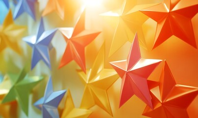 Children's background with star shapes, Generative AI 