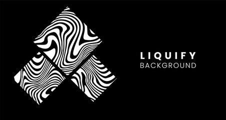 White Lines Poster Template Trendy abstract wavy backgrounds Seamless striped patterns