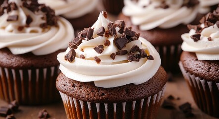 Decadent Chocolate Cupcake Delight with Creamy Icing for Sweet Treats