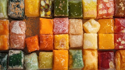 Vibrant Moroccan Sweets: Assorted Hand-Crafted Pastries with Rich Flavors and Exotic Ingredients