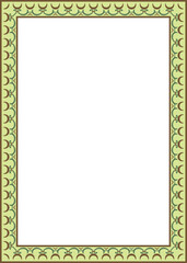 Vector colored square classic renaissance ornament. Rectangle, european border, revival style frame