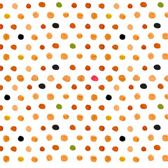 seamless pattern with orange dots