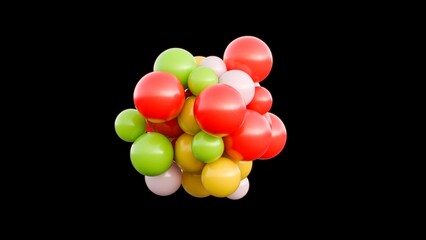 This detailed molecular structure visual features colorful spheres for atoms and bonds, enhancing its appeal for scientific media and making chemistry learning enjoyable