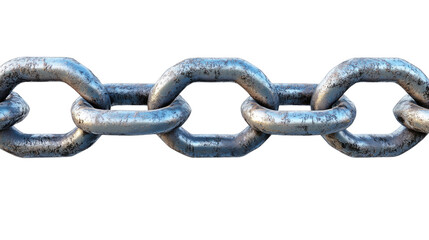 Obraz premium close up of chain on white background