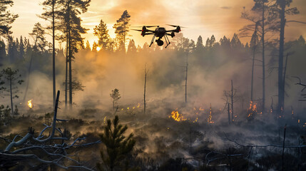 In the pristine wilderness of a national park, drones equipped with LiDAR sensors map the terrain to find ideal locations for ecotourism and sustainable development