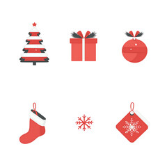 Christmas icons without background
