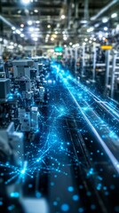 Fototapeta premium The Connected Machines, Digital Twins in Manufacturing