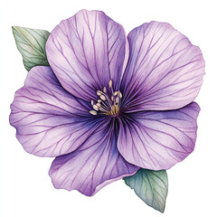 Naklejka premium Omithoalum flower watercolor clipart illustration isolated