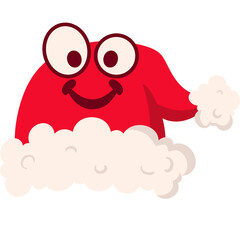 Noel Hat Happy Face Cartoon