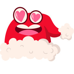 Noel Hat Loving Face Cartoon