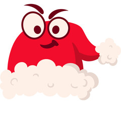 Noel Hat Proud Face Cartoon