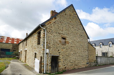 Typical house in the village of Beauvoir in Normandy, France
