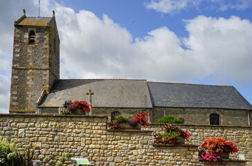 Church of Saint Michel in the village of Beauvoir in Normandy, France