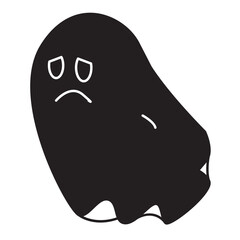 sad haloween ghost icon