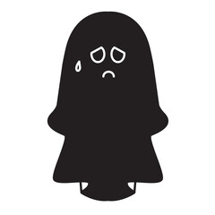 sad haloween ghost icon
