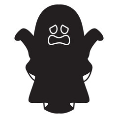 sad haloween ghost icon