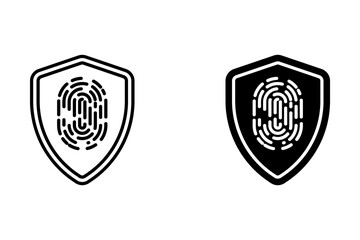 Obraz premium Shield icon set, Protection, Security icon. flat illustration of vector icon on white background
