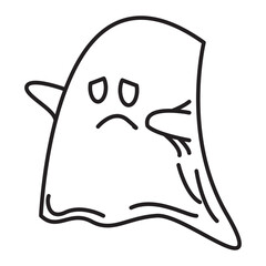 sad haloween ghost