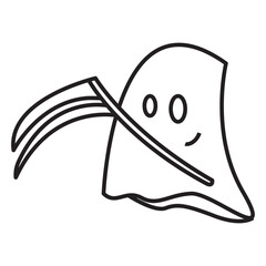 Halloween ghost, grim reaper